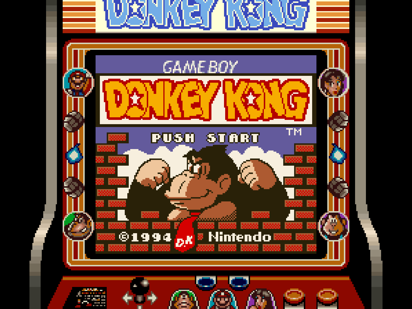 Donkey Kong with no shader in mGBA