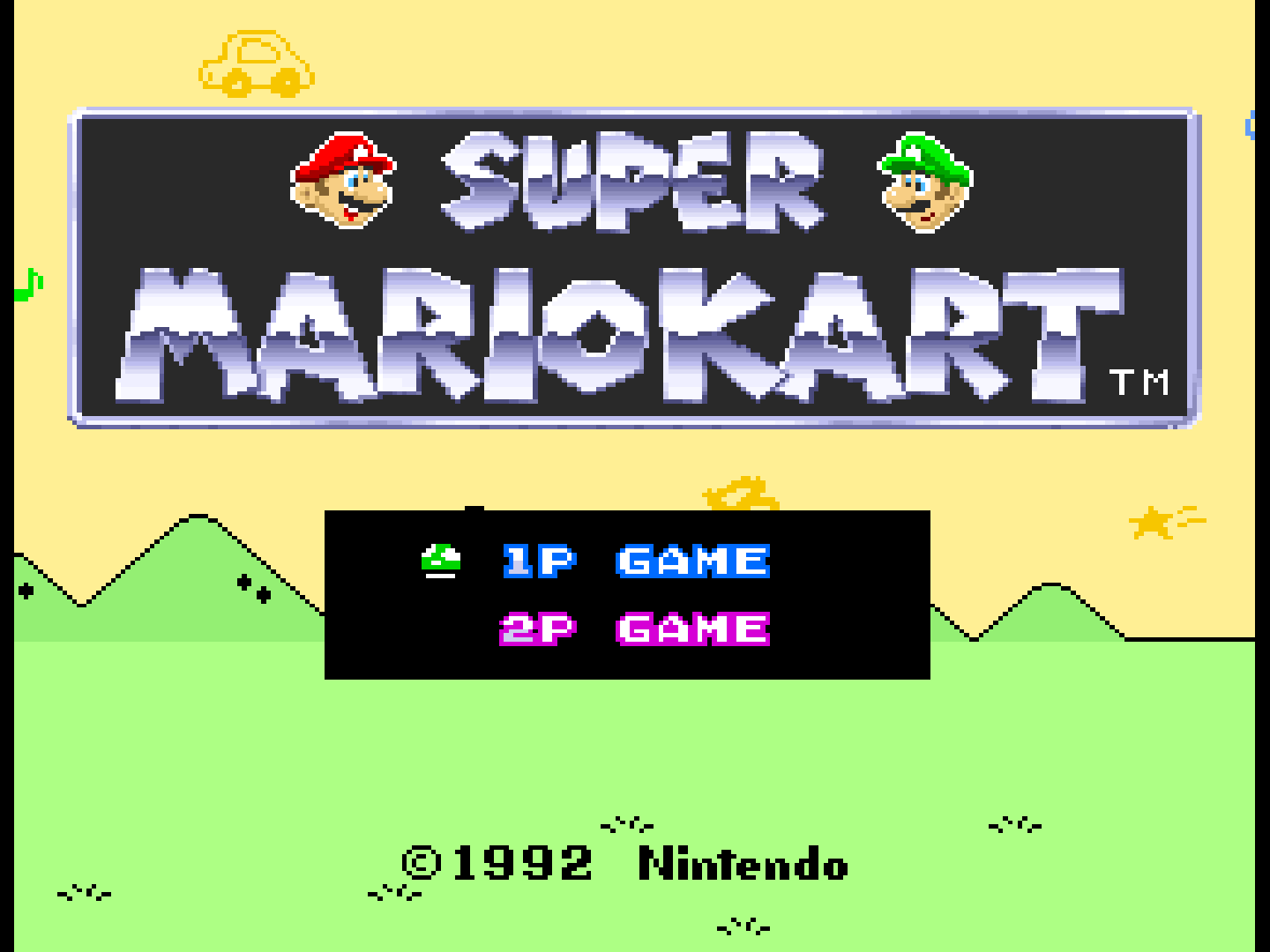 Super Mario Kart with no shader in ares